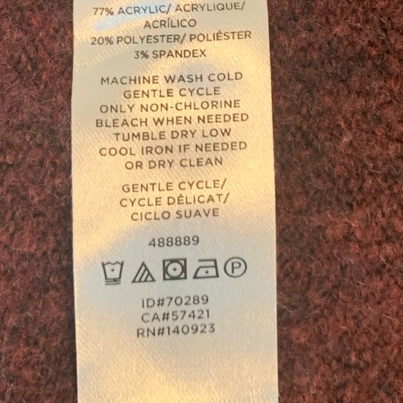 Loft burgundy cardigan sweater - Picture 6 of 8